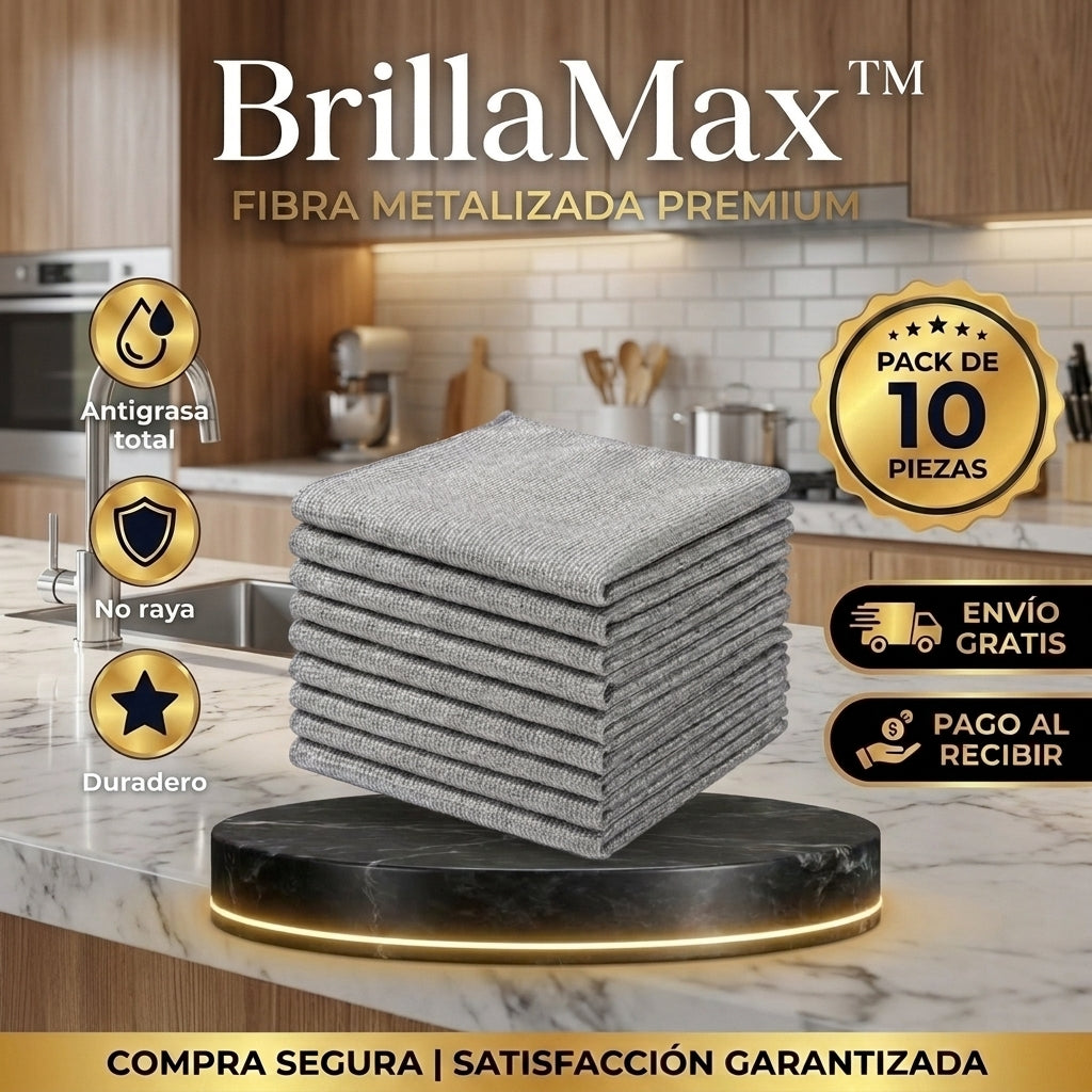 BrillaMax™ - Paño Antigrasa Multiusos